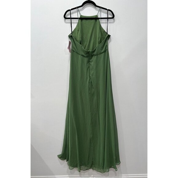 NWTD LOVELY Size 14 Lela Sleeveless Chiffon Gown Color Vineyard Green MSRP $187 - Picture 9 of 12